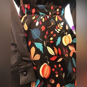 Fit & Flare Pumpkin Print Skirt